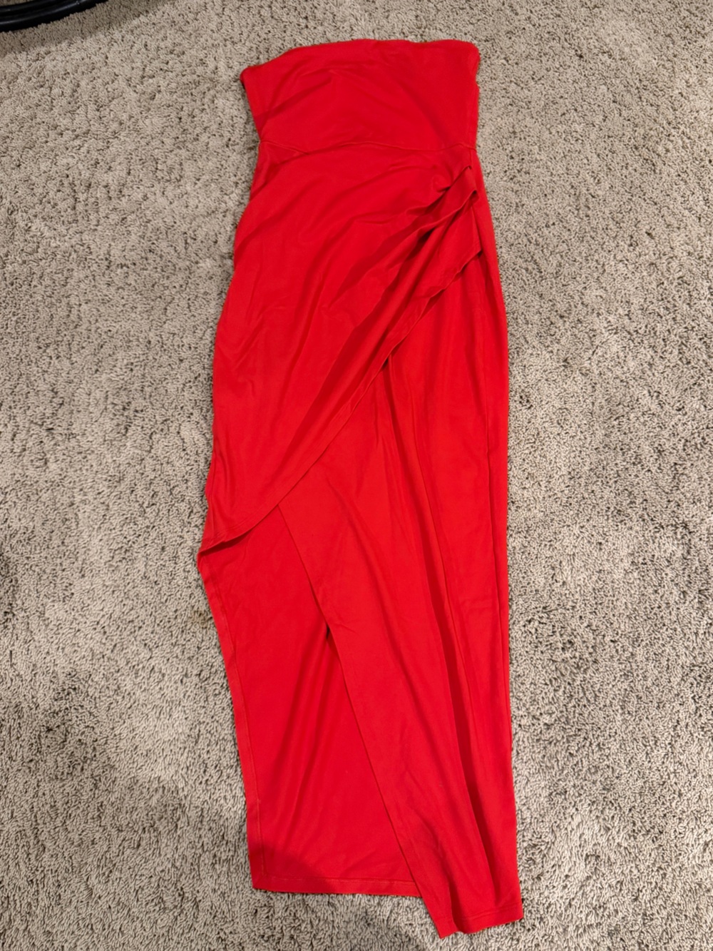 Red Women's Long Dress - Classic Solid Style